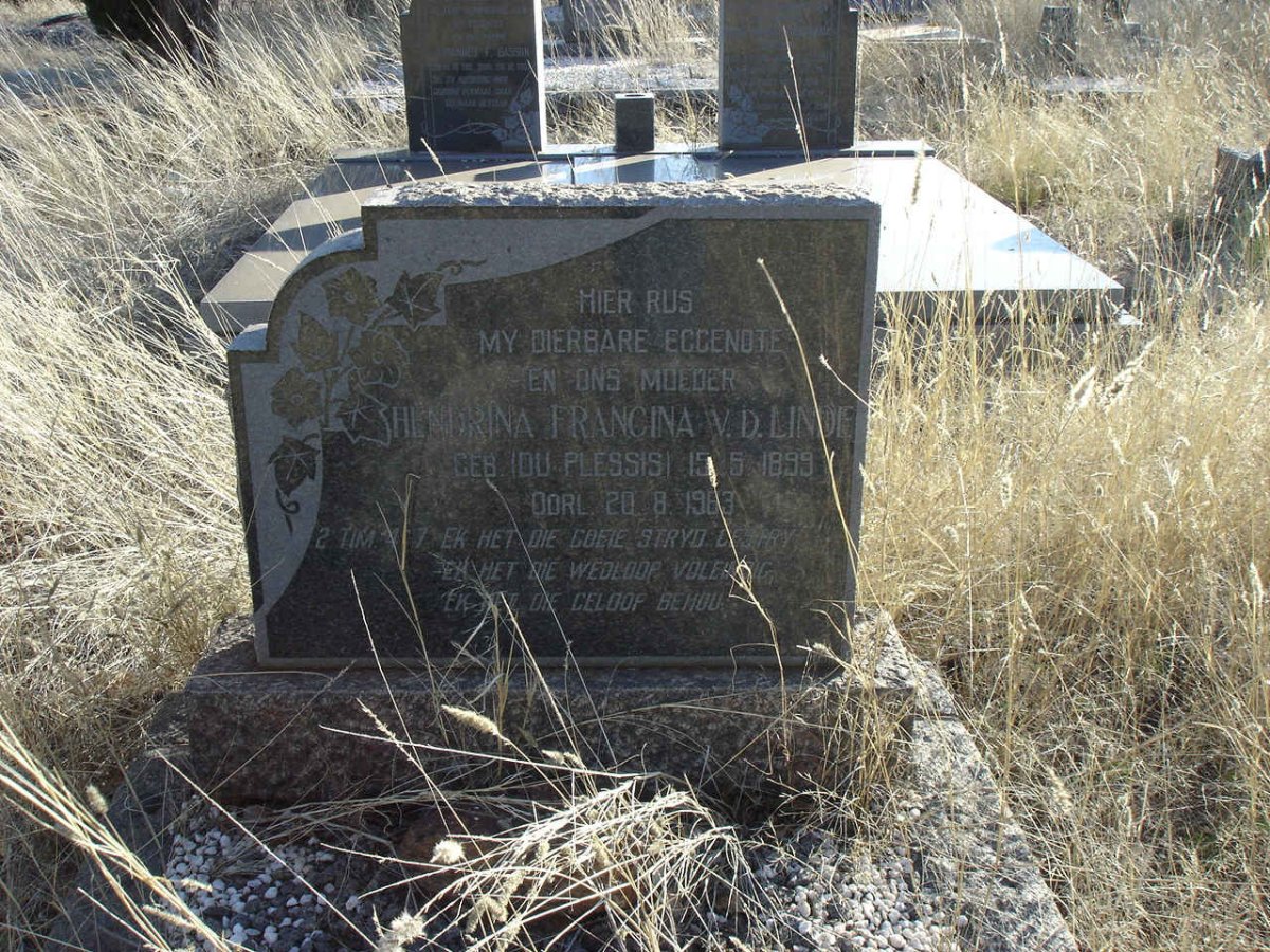 LINDE Hendrina Francina, v.d., nee DU PLESSIS 1899-1963