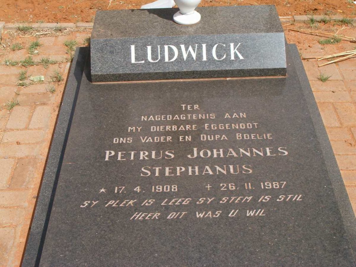 LUDWICK Petrus Johannes Stephanus 1908-1987