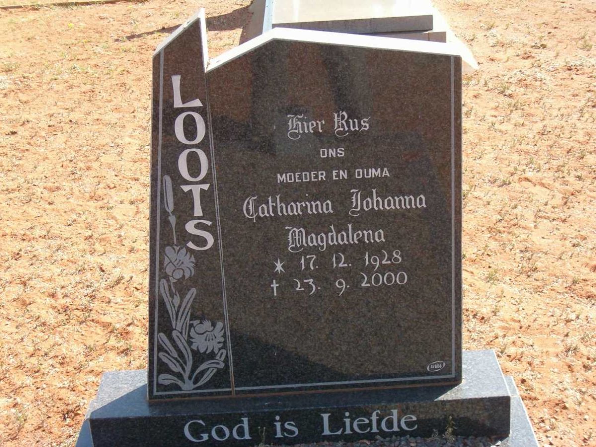 LOOTS Catharina Johanna Magdalena 1928-2000