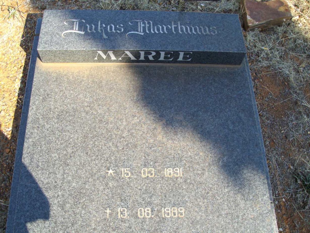 MAREE Lukas Marthinus 1891-1989