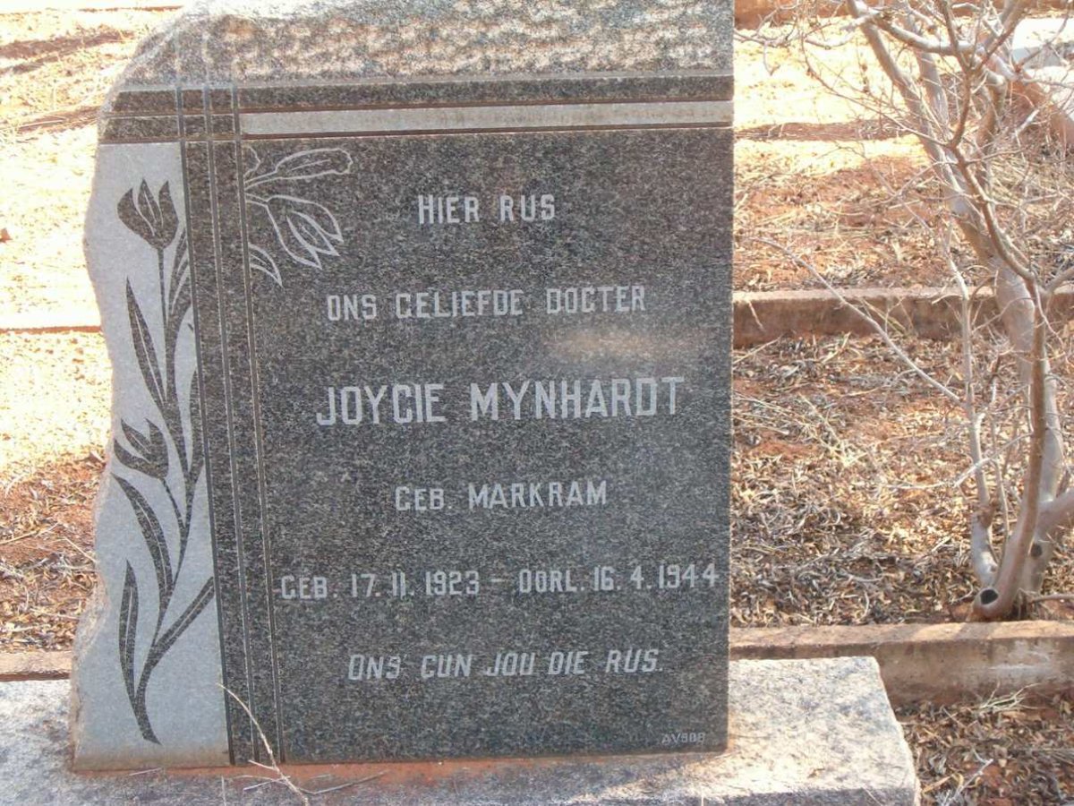 MYNHARDT Joycie nee MARKRAM 1923-1944