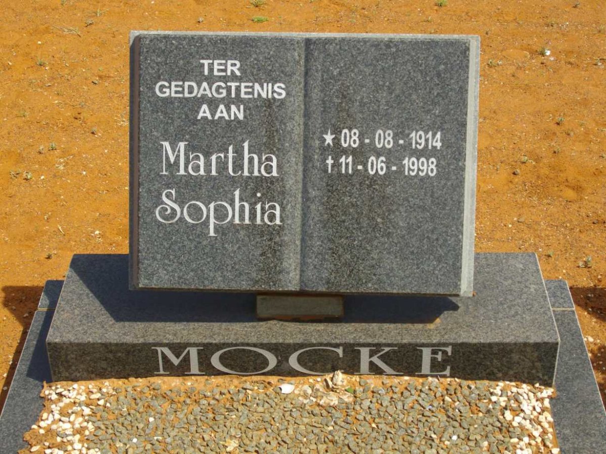 MOCKE Martha Sophia 1914-1996