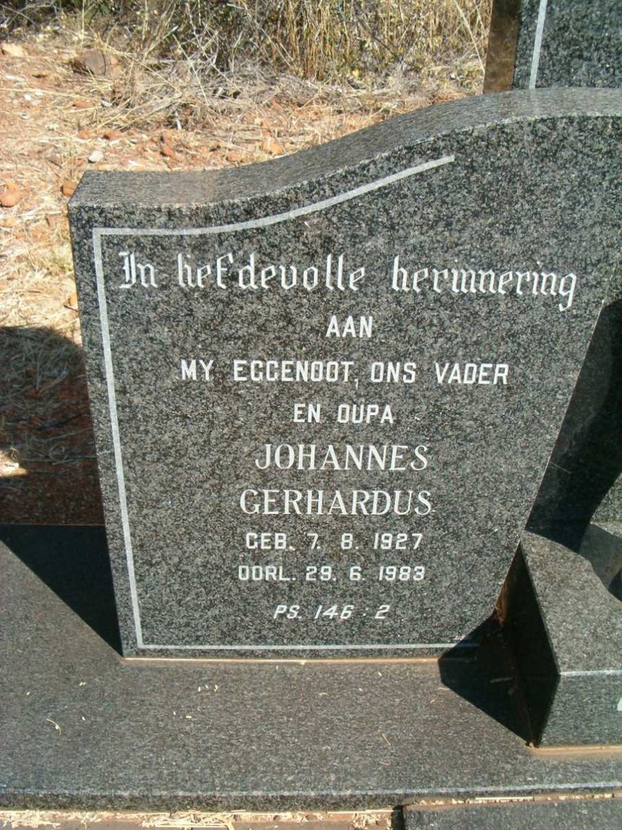 MANS Johannes Gerhardus 1927-1983