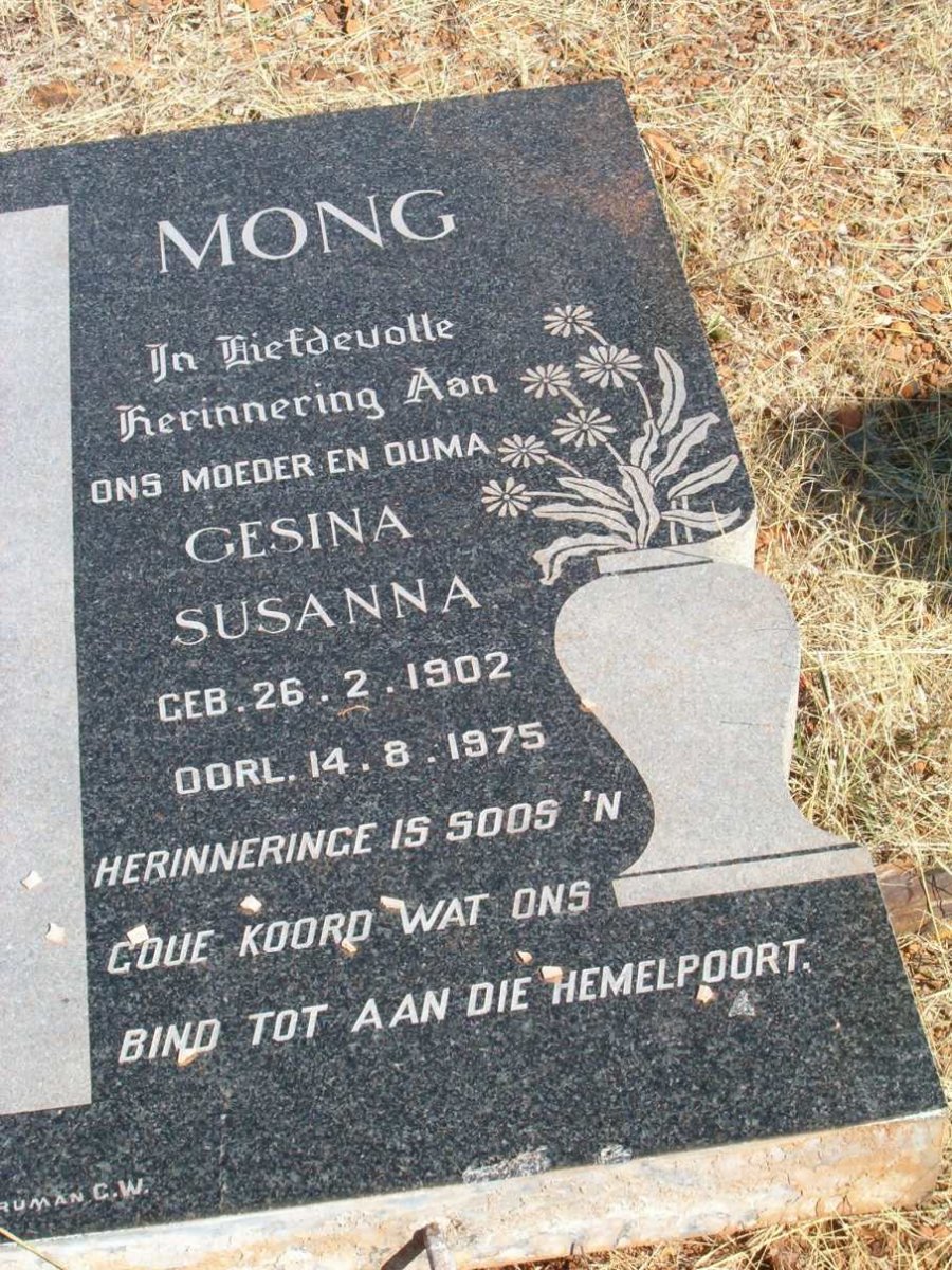 MONG Gesina Susanna 1902-1975