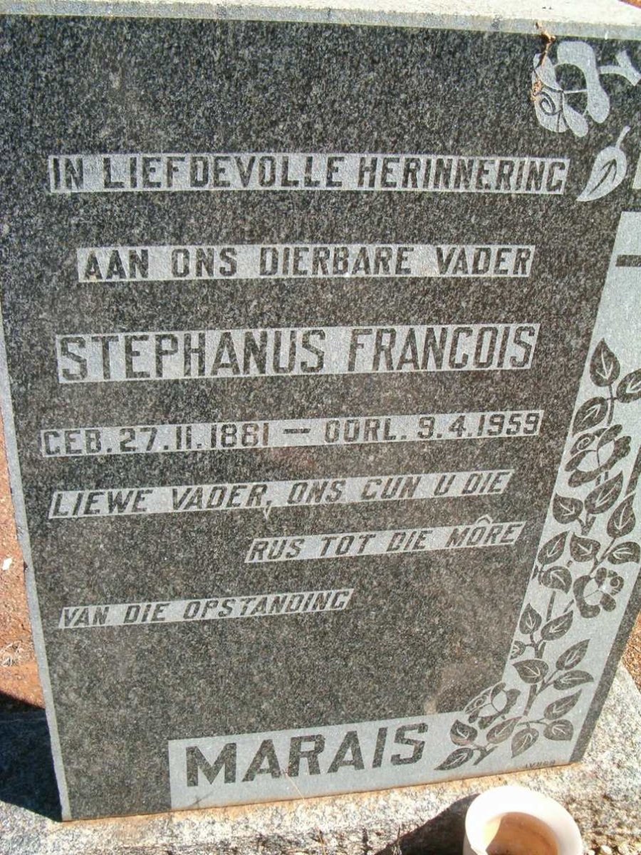 MARAIS Stephanus Francois 1881-1959