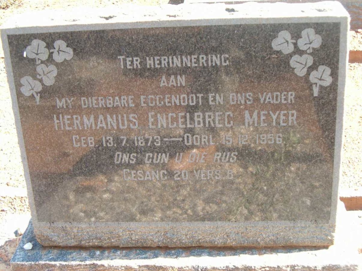 MEYER Hermanus Engelbreg 1873-1956
