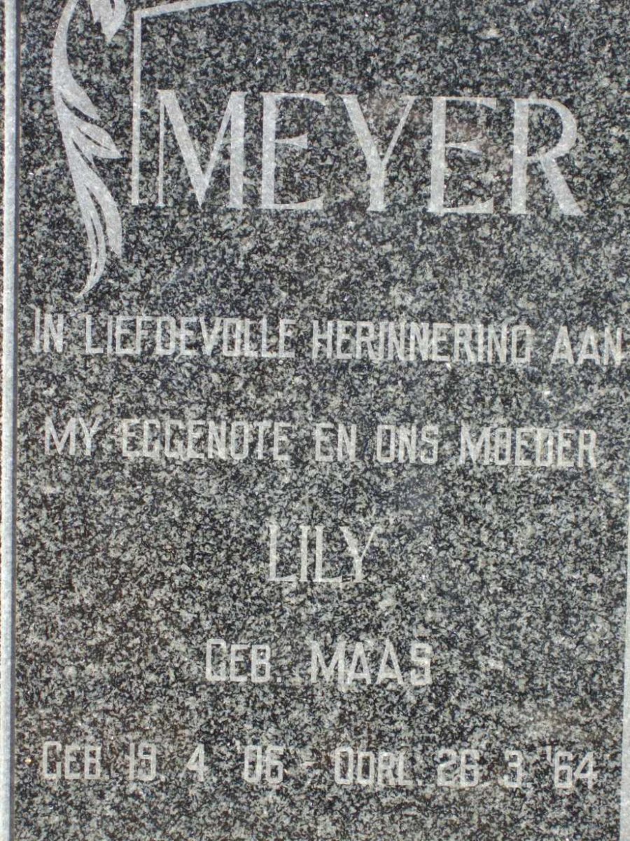 MEYER Lily nee MAAS 1906-1964