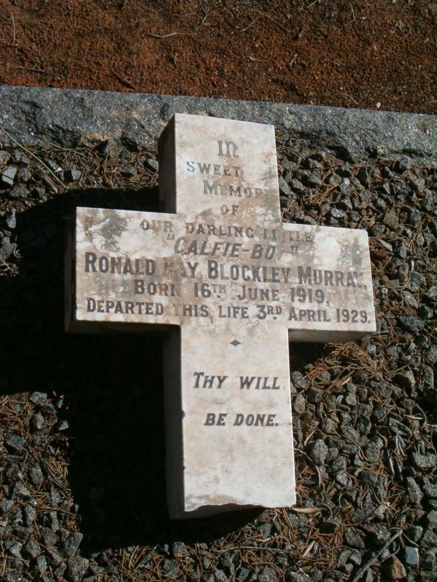 MURRAY Ronald Ray Blockley 1919-1929