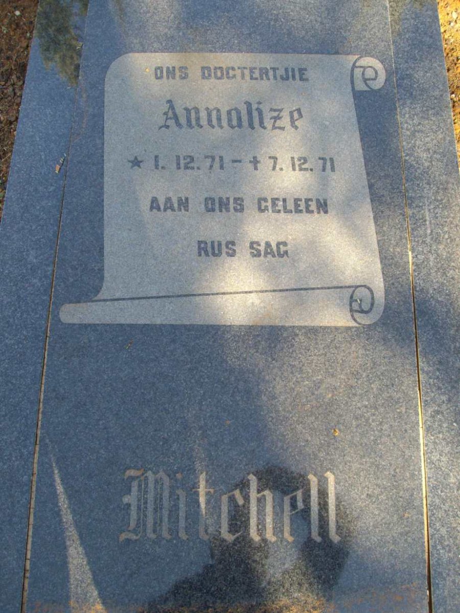 MITCHELL Annalize 1971-1971