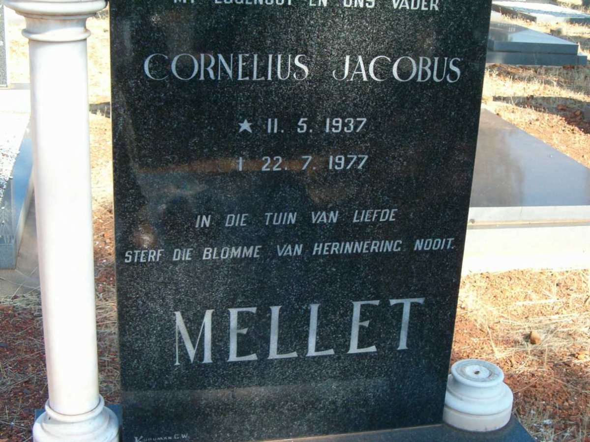 MELLET Cornelius Jacobus 1937-1977