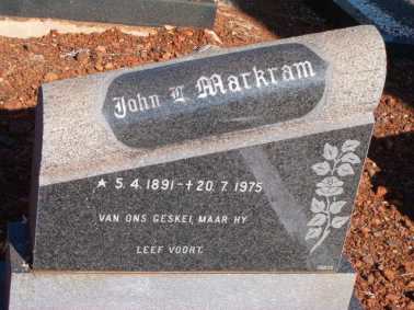 MARKRAM John M. 1891-1975