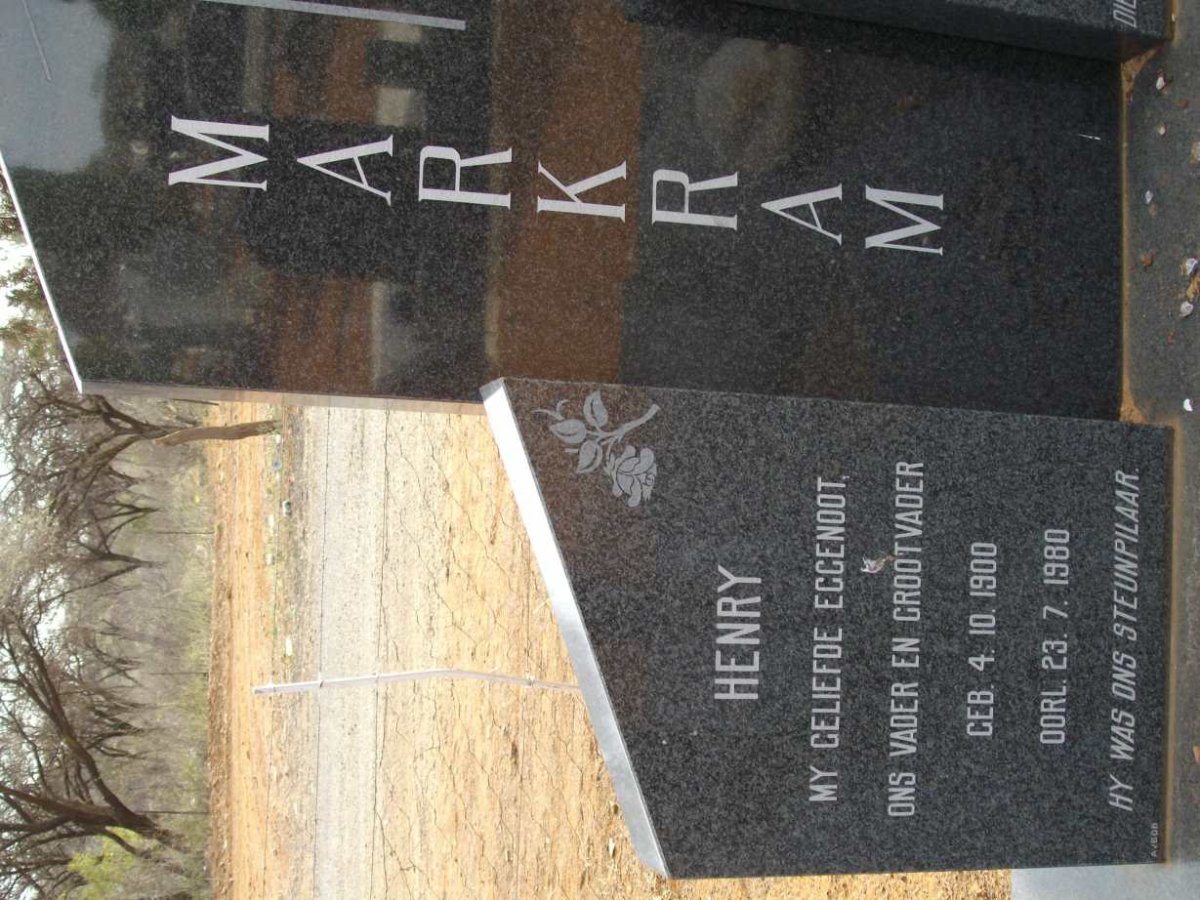 MARKRAM Henry 1900-1980