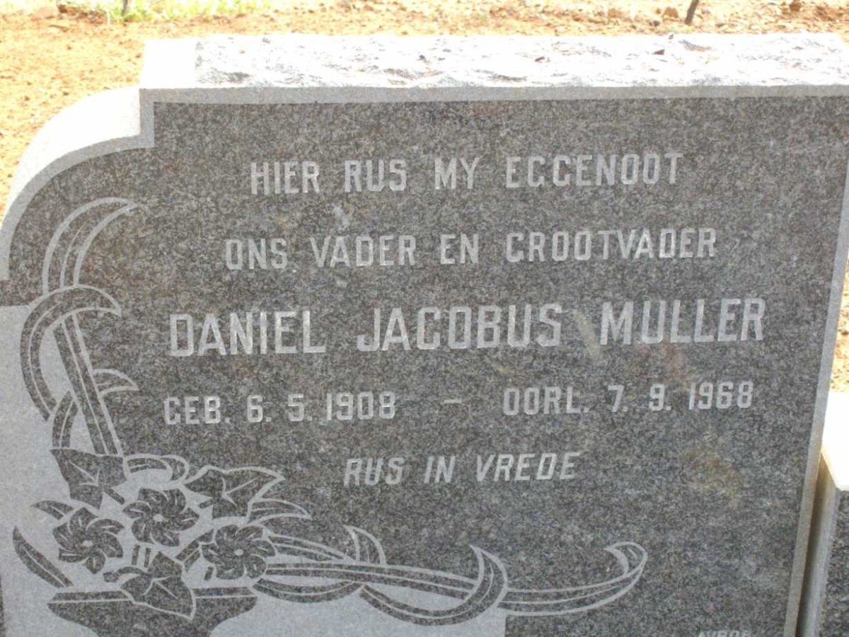 MULLER Daniel Jacobus 1908-1968