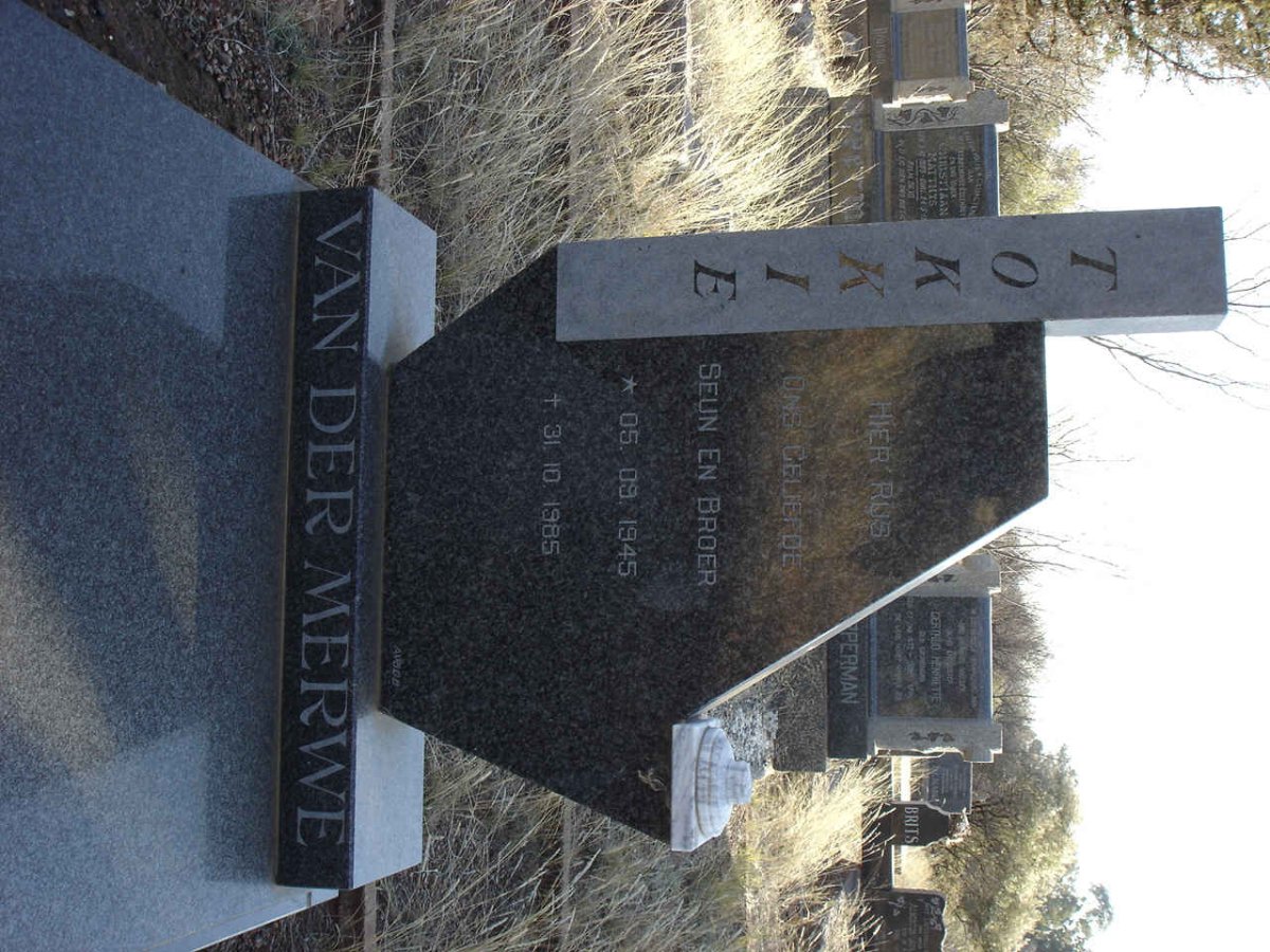 MERWE Tokkie, van der 1945-1985