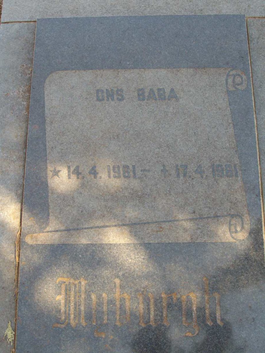 MYBURGH Baba 1961-1961