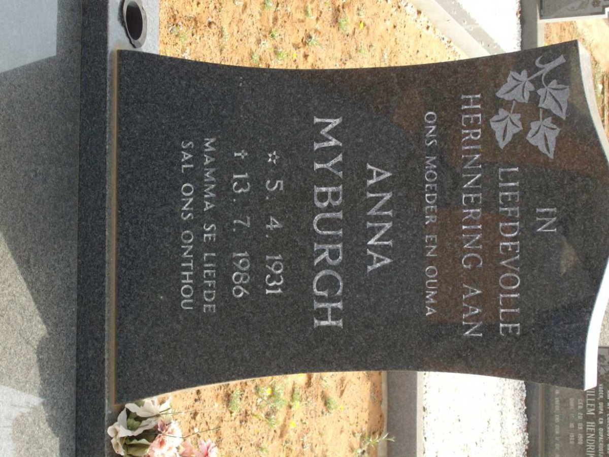 MYBURGH Anna 1931-1986