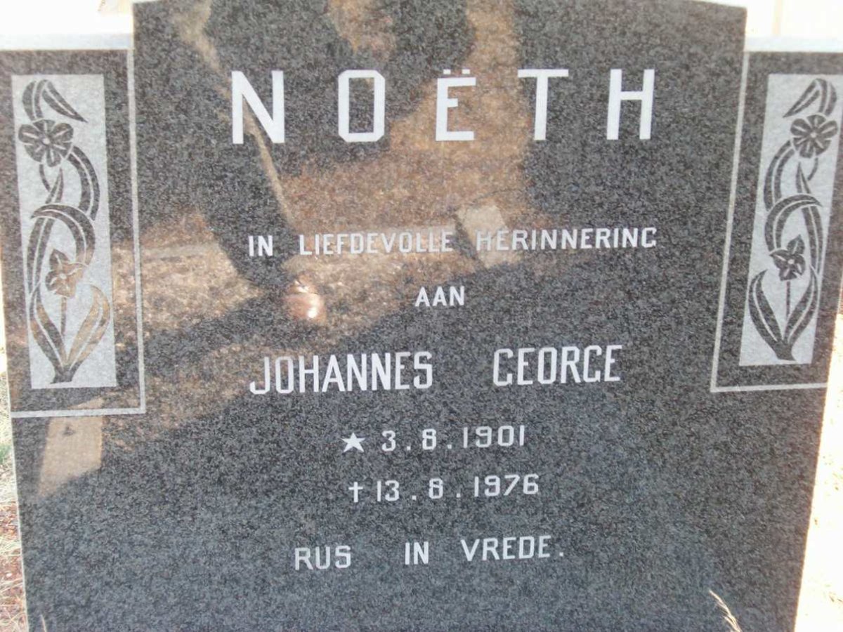 NOETH Johannes George 1901-1976