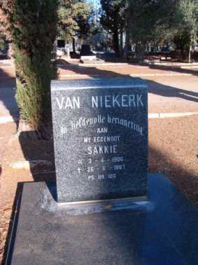 NIEKERK Sakkie, van 1906-1987