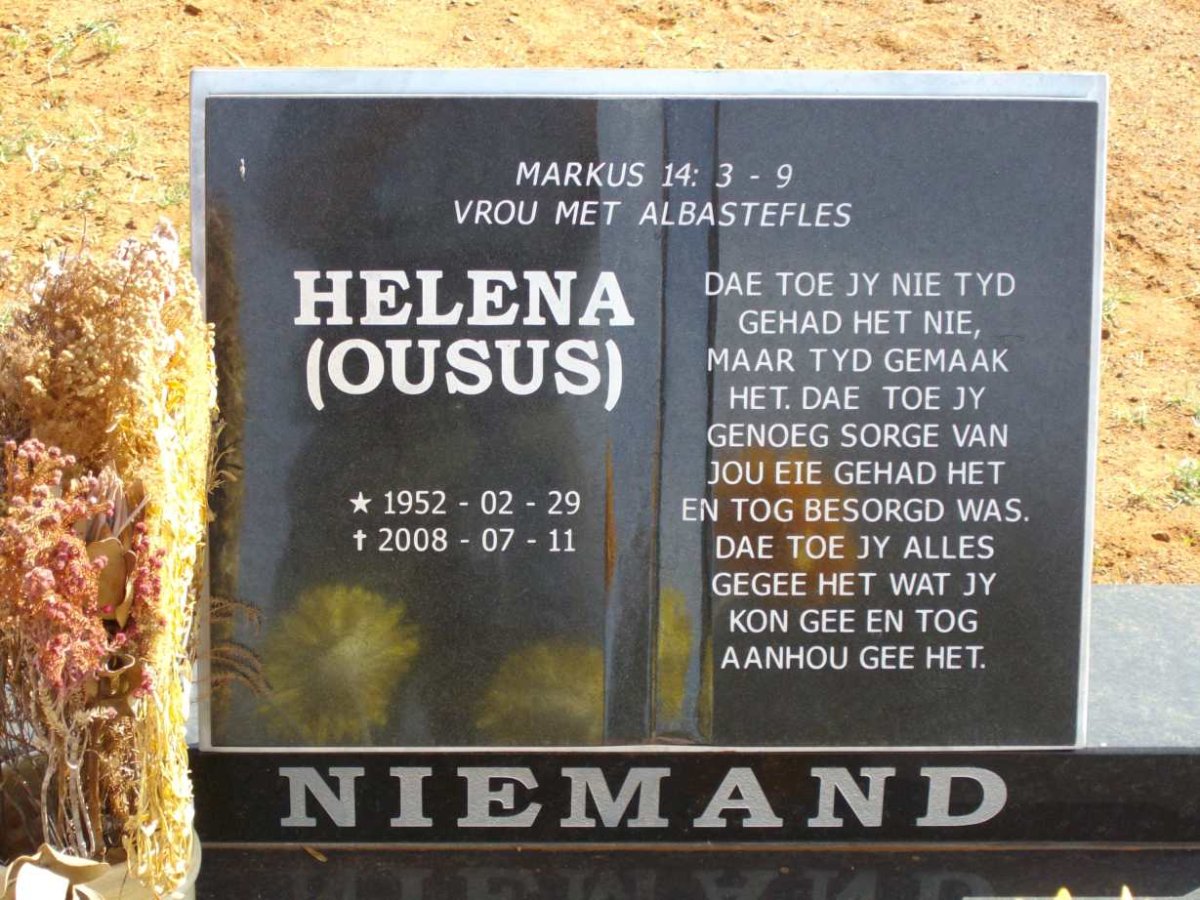 NIEMAND Helena 1952-2008