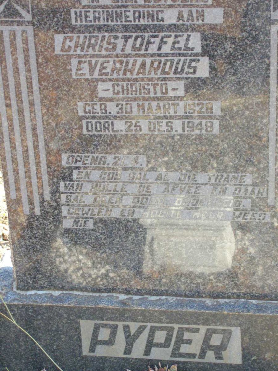 PYPER Christoffel Everhardus 1928-1948