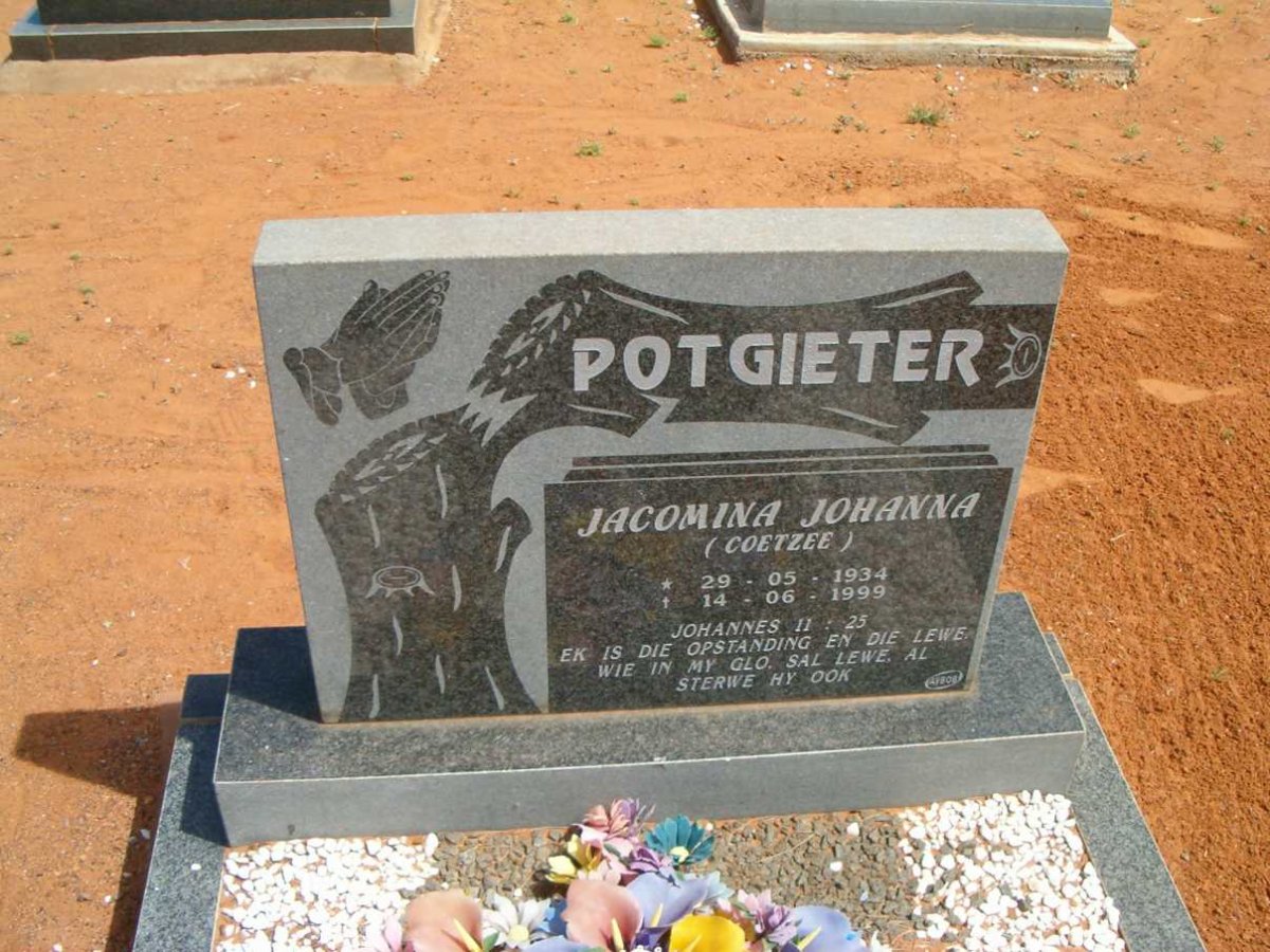 POTGIETER Jacomina Johanna nee COETZEE 1934-1999