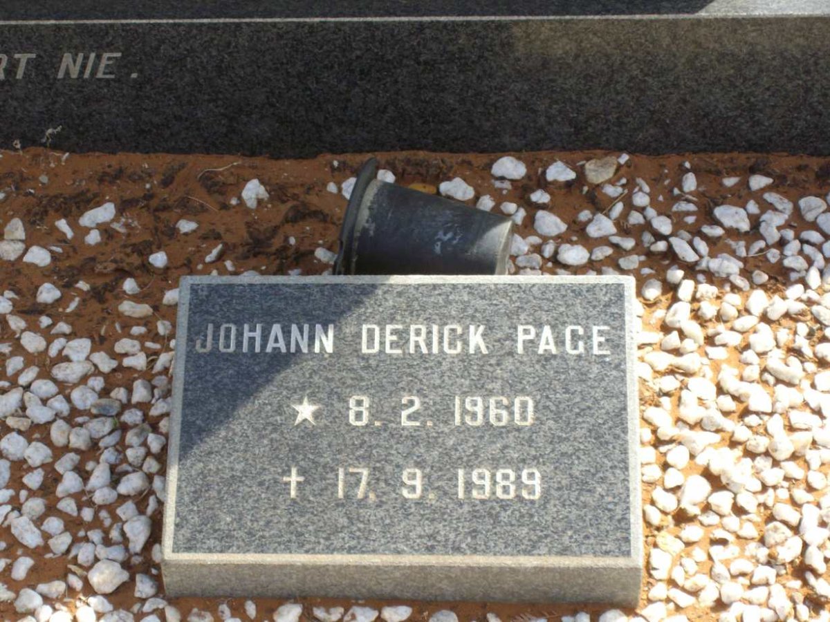PAGE Johann Derick 1960-1989