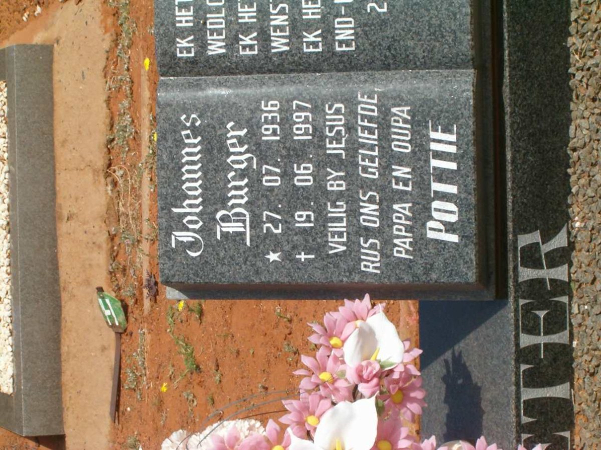 POTGIETER Johannes Burger 1936-1997