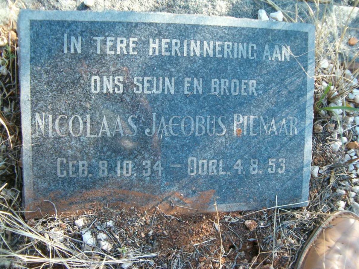 PIENAAR Nicolaas Jacobus 1934-1953