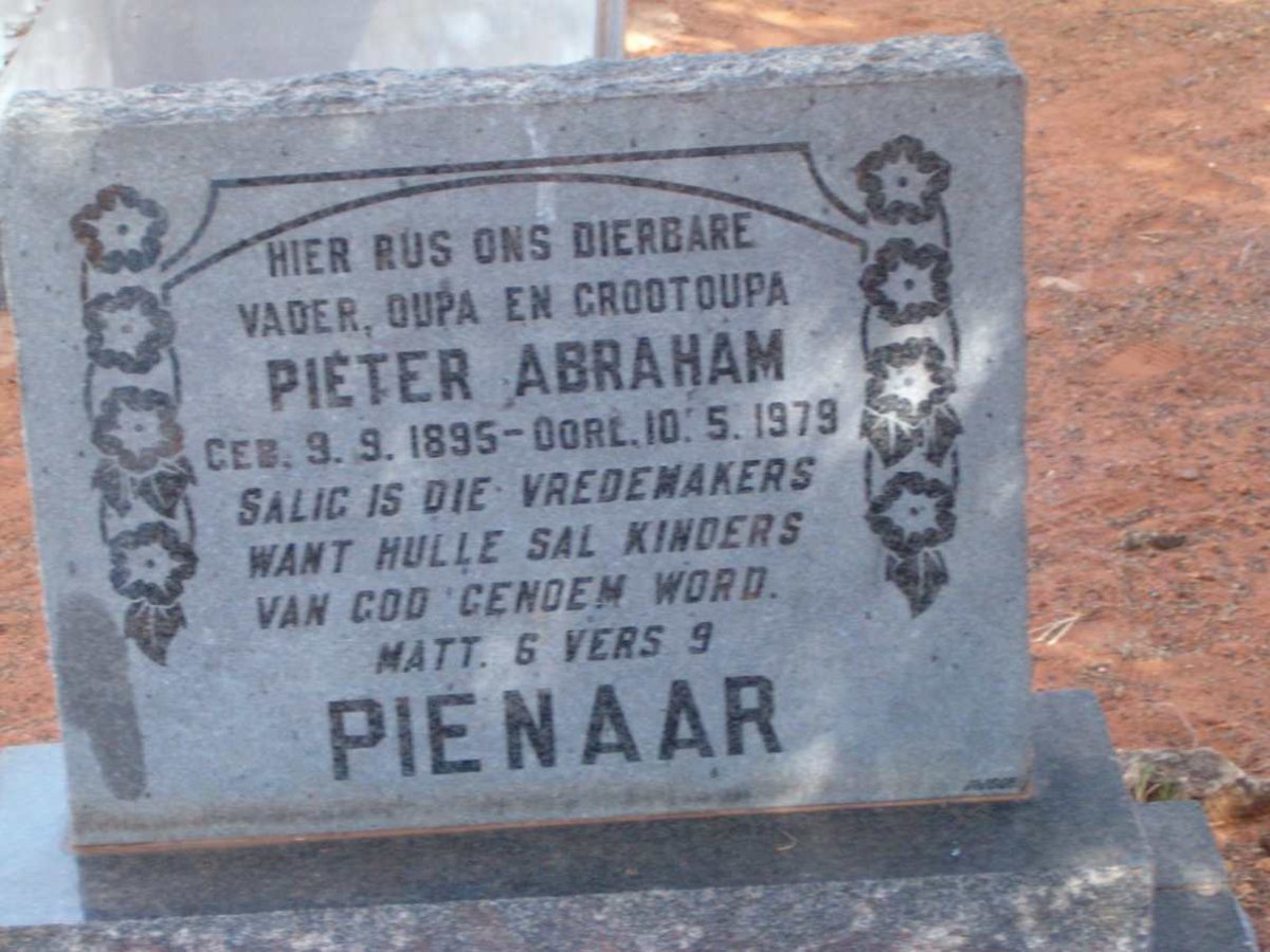 PIENAAR Pieter Abraham 1895-1979