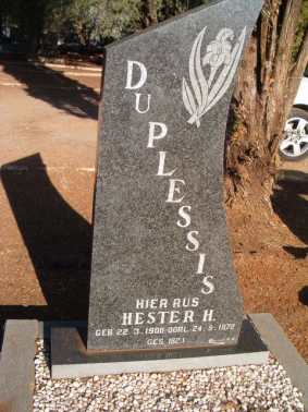 PLESSIS Hester H., du 1908-1972