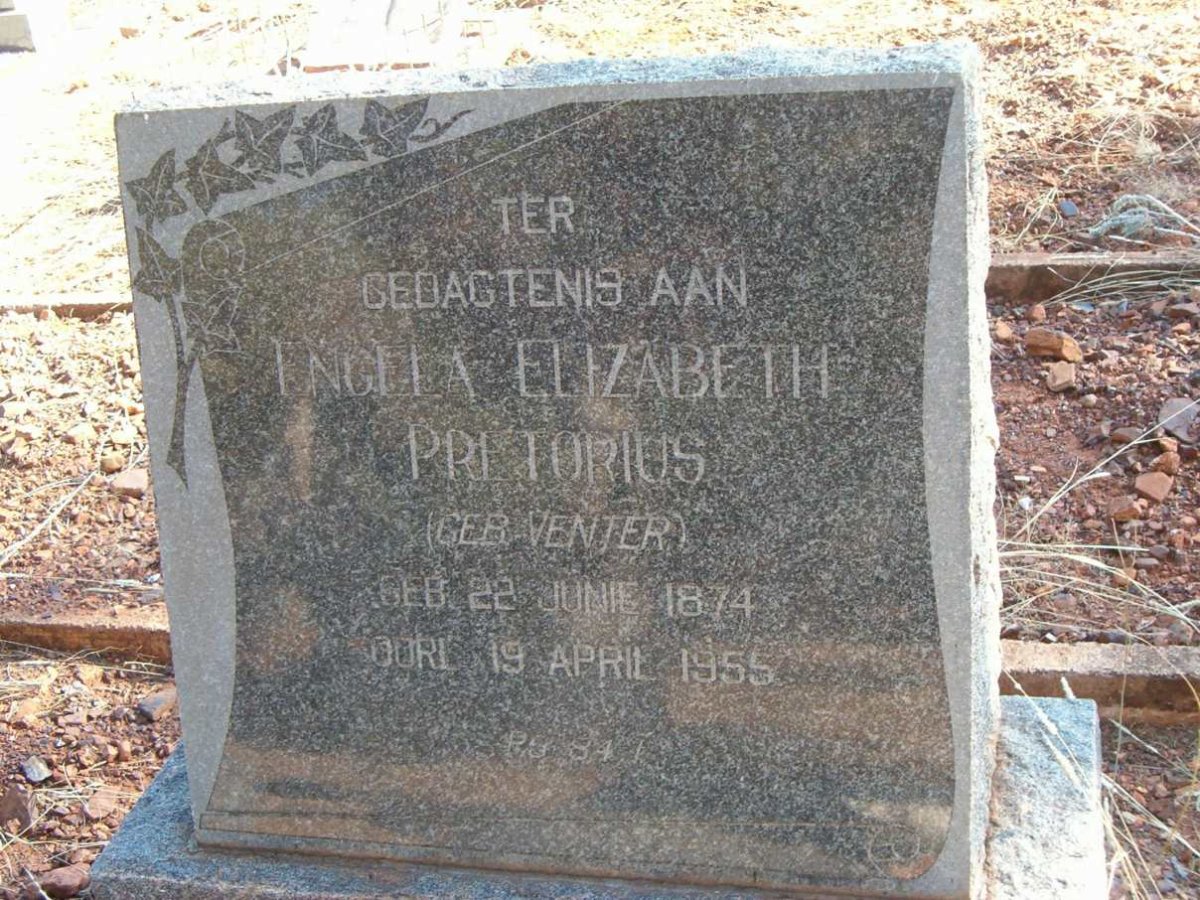 PRETORIUS Engela Elizabeth nee VENTER 1874-1955