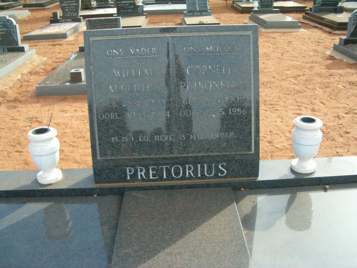 PRETORIUS Willem Albertus 1904-1984 &amp; Cornelia Petronella 1906-1986