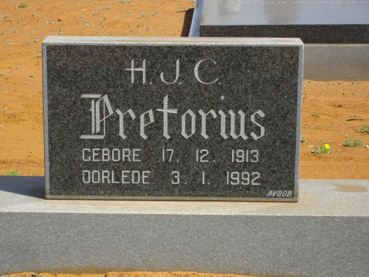 PRETORIUS H.J.C. 1913-1992