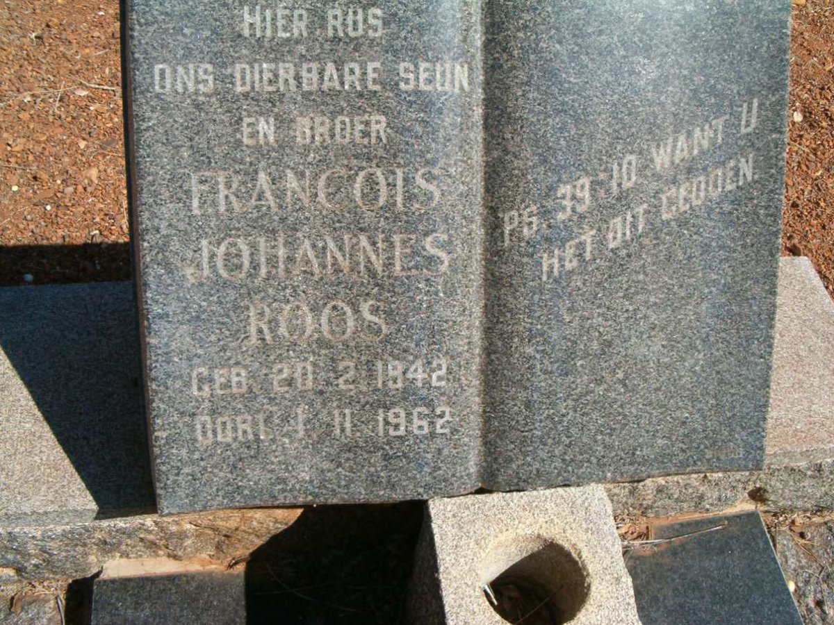 ROOS Francois Johannes 1942-1962