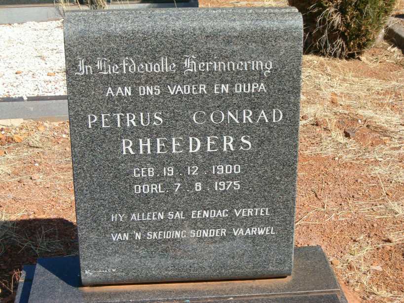RHEEDERS Petrus Conrad 1900-1975
