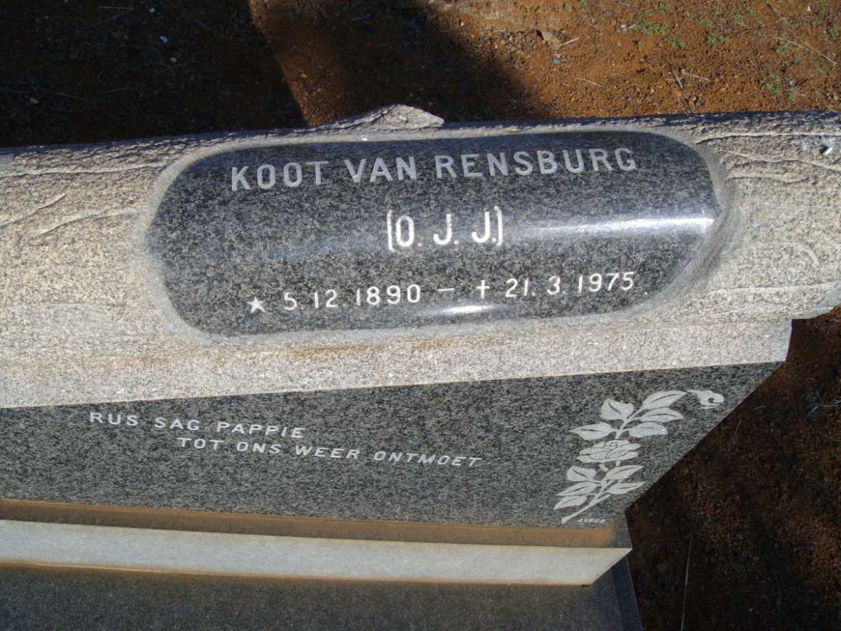 RENSBURG O.J.J., van 1890-1975