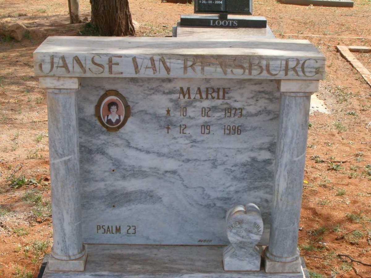 RENSBURG Marie, Janse van 1973-1996