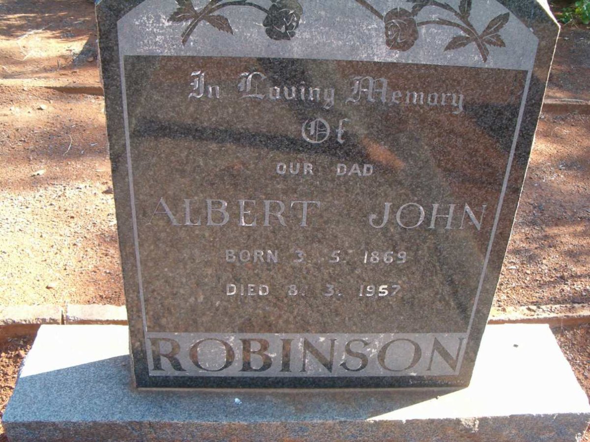 ROBINSON Albert John 1869-1957