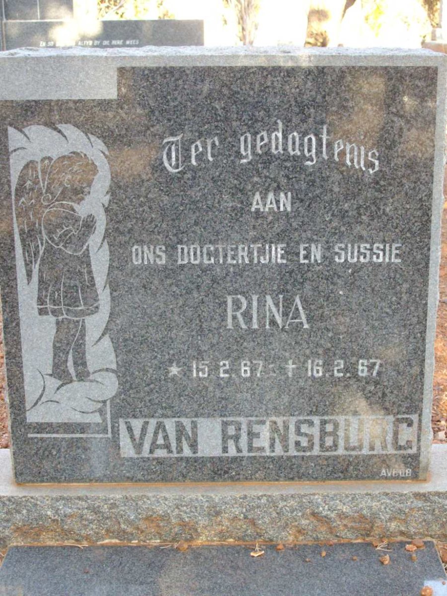 RENSBURG Rina, van 1967-1967