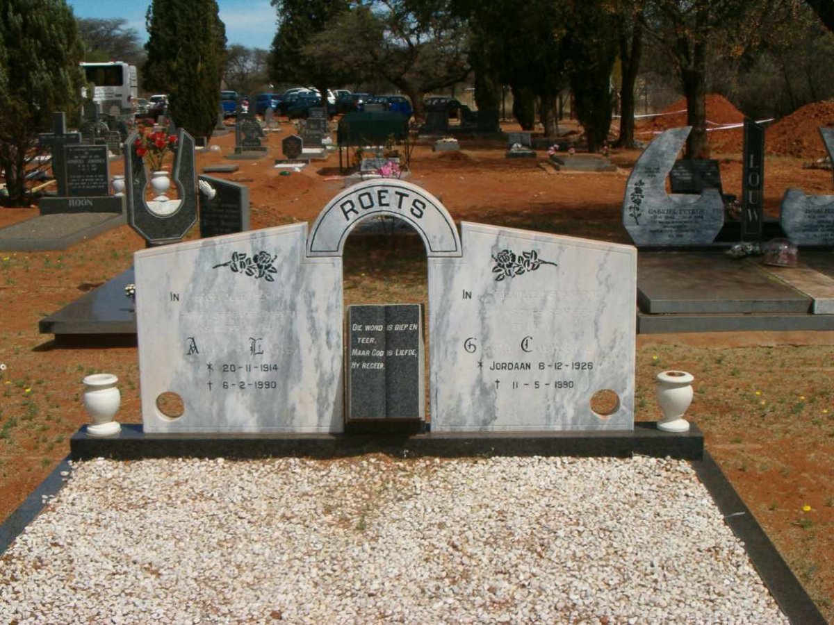 ROETS Andries Louis 1914-1990 &amp; Gesina Christina JORDAAN 1926-1990