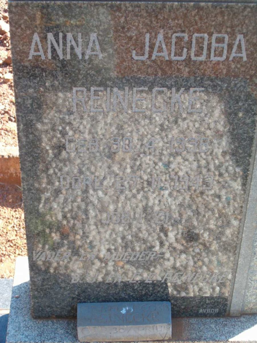 REINECKE Anna Jacoba 1938-1943