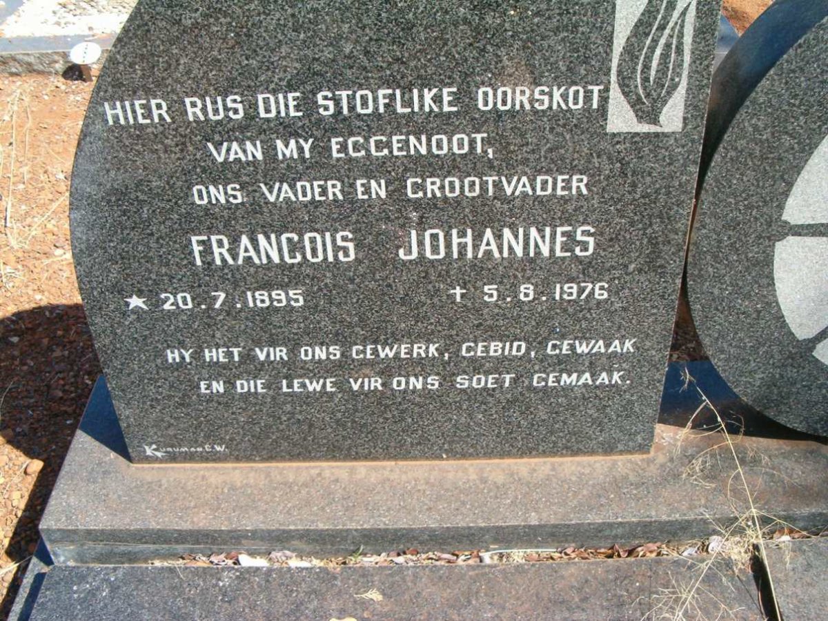 ROOS Francois Johannes 1895-1976