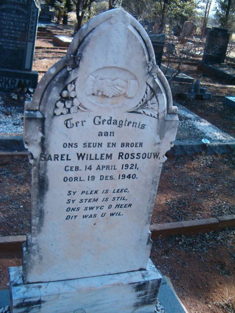 ROSSOUW Sarel Willem 1921-1940