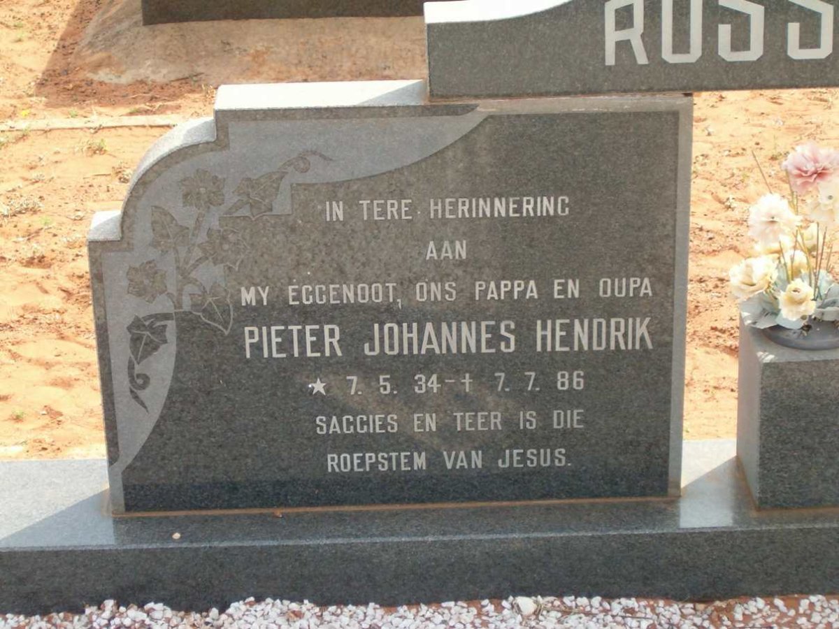 ROSSOUW Pieter Johannes Hendrik 1934-1986