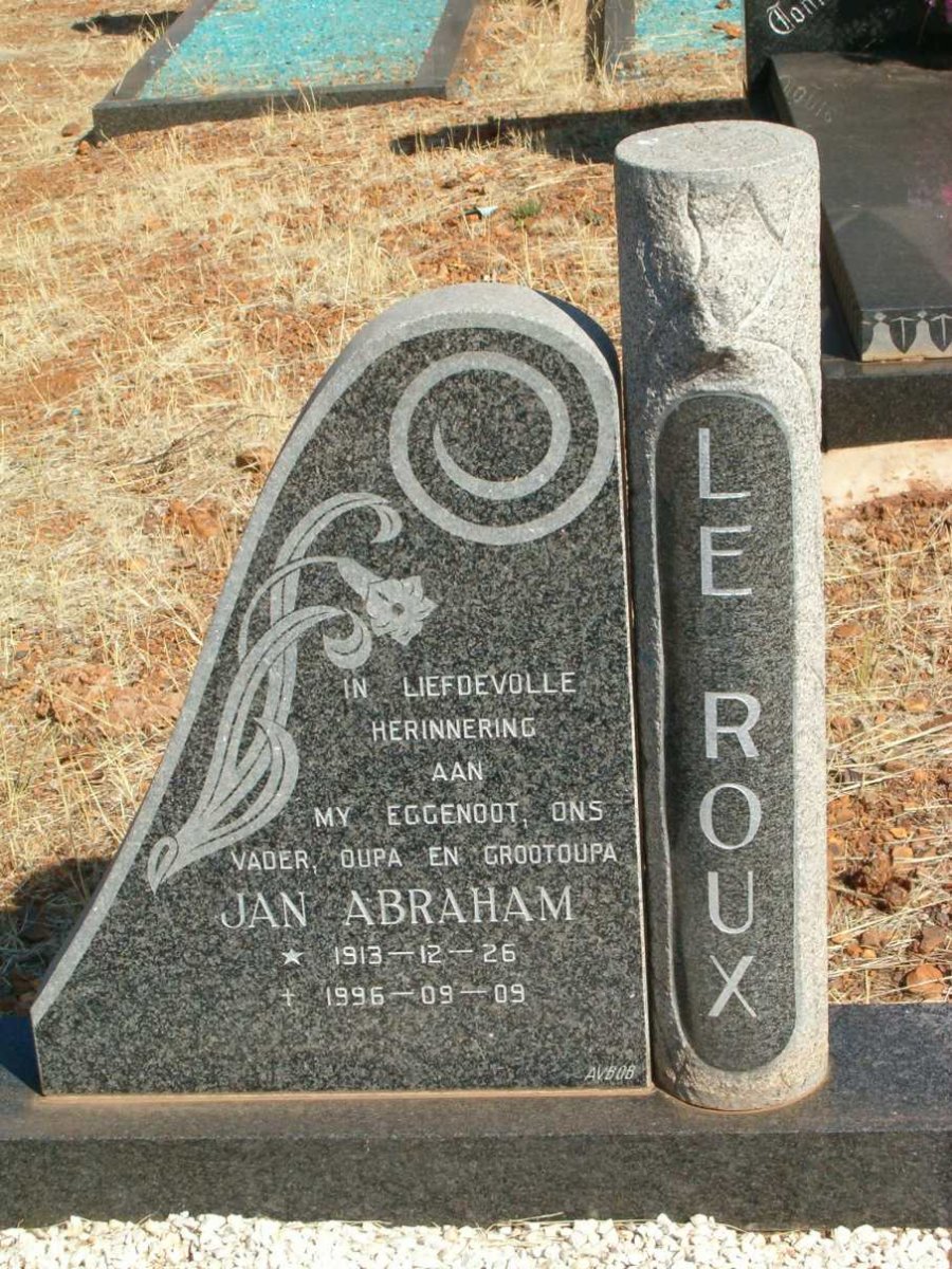 ROUX Jan Abraham, le 1913-1996