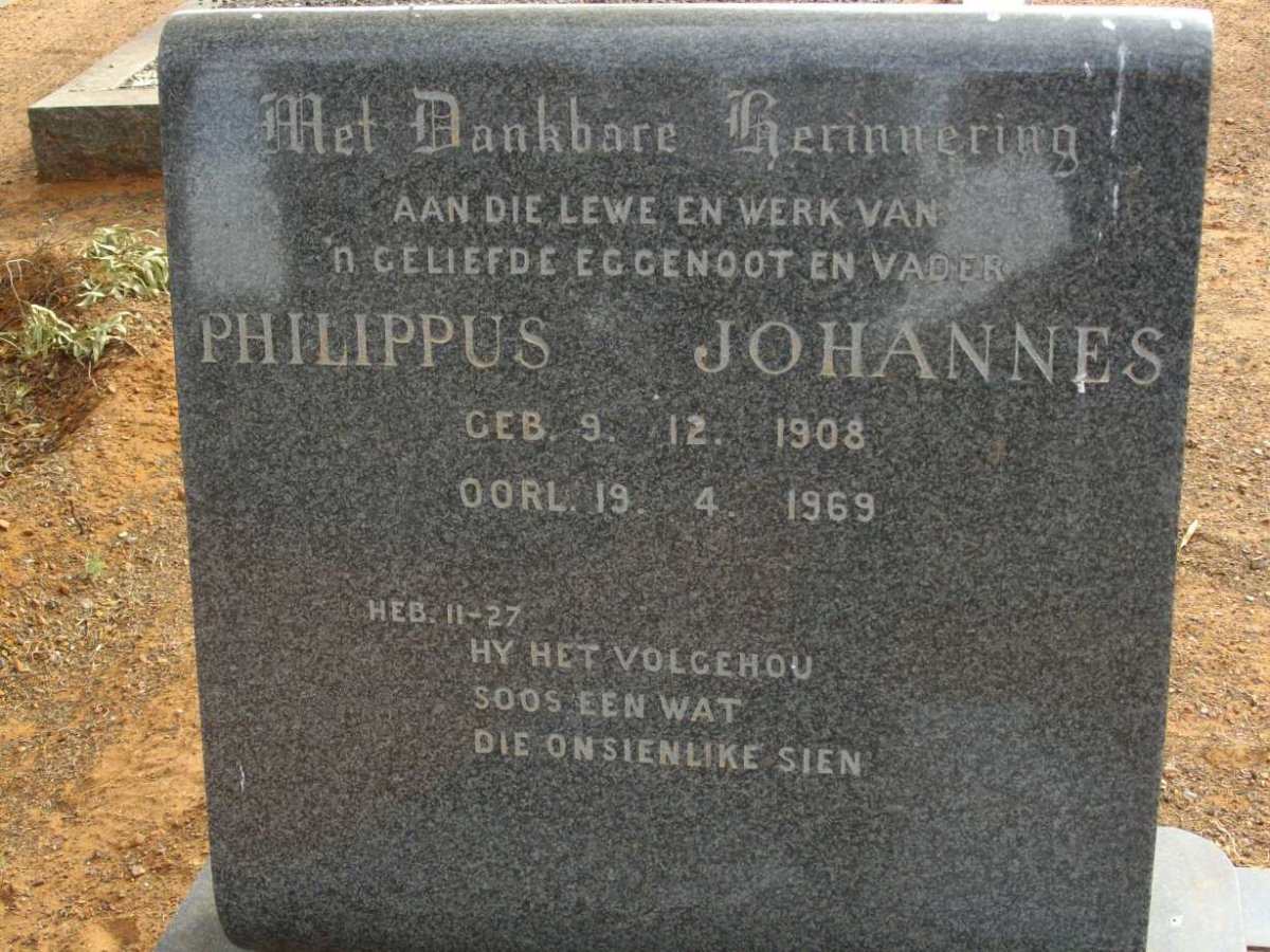 ROBINSON Philippus Johannes 1908-1969