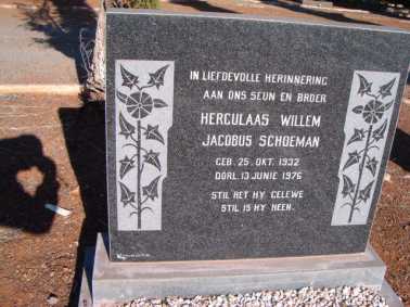 SCHOEMAN Herculaas Willem Jacobus 1932-1976
