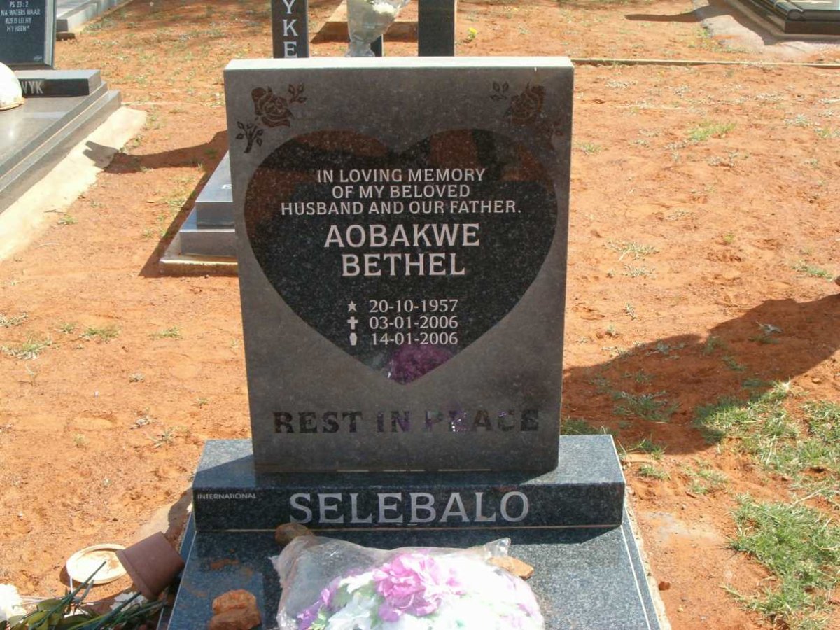 SELEBALO Aobakwe Bethel 1957-2006
