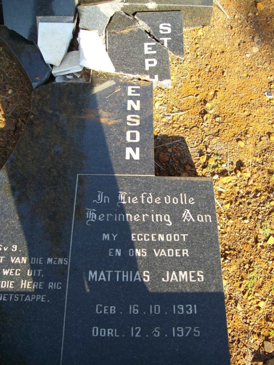 STEPHENSON Matthias James 1931-1975