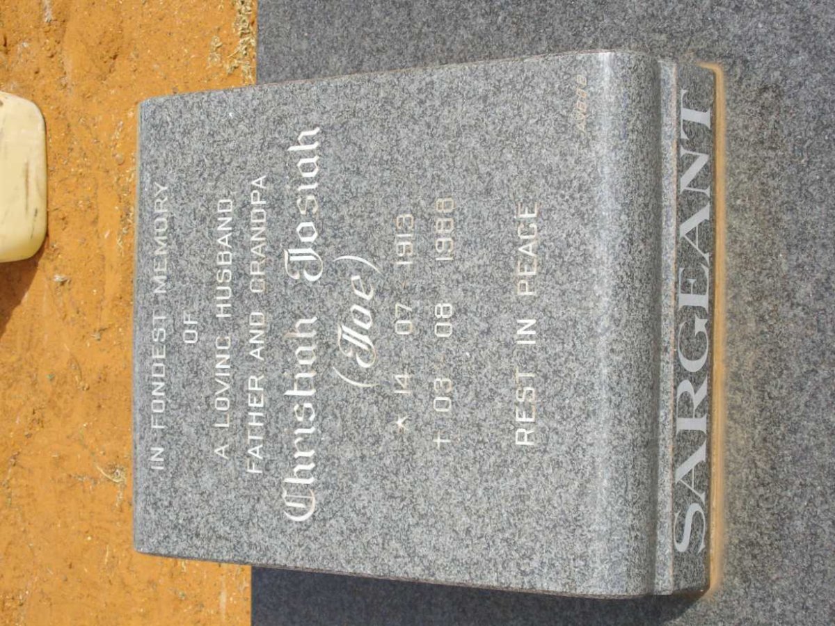 SARGEANT Christian Josiah 1913-1988